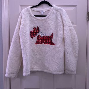 White Sherpa Sweater
